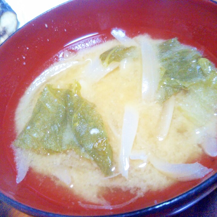 玉葱&サニーレタスの味噌汁
